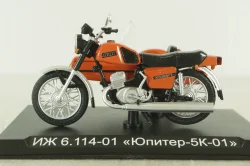 ИЖ Юпитер-5К-01 (ИЖ 6.114-01) мотоцикл с коляской 1986, красный, Наши Мотоциклы №61, Modimio 1:43