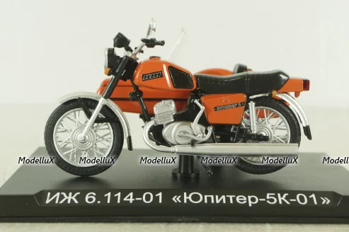 ИЖ Юпитер-5К-01 (ИЖ 6.114-01) мотоцикл с коляской 1986, красный, Наши Мотоциклы №61, Modimio 1:43