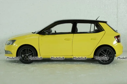 Skoda Fabia III 2015, yellow, 2350Y, Paudi 1:18