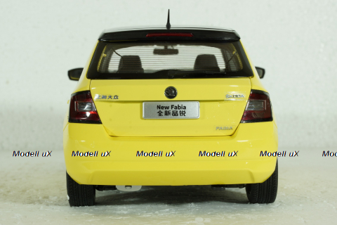 Skoda Fabia III 2015, yellow, 2350Y, Paudi 1:18