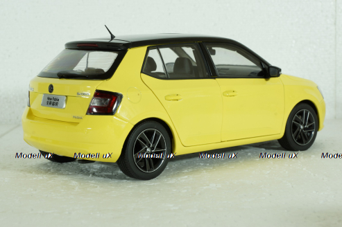 Skoda Fabia III 2015, yellow, 2350Y, Paudi 1:18