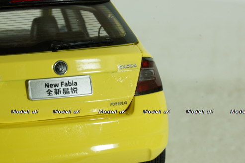 Skoda Fabia III 2015, yellow, 2350Y, Paudi 1:18