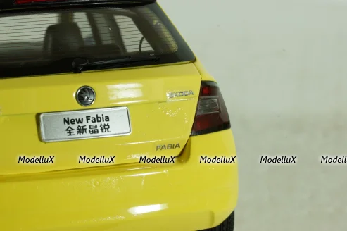 Skoda Fabia III 2015, yellow, 2350Y, Paudi 1:18