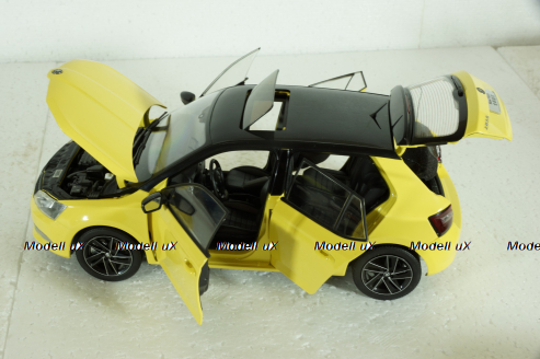 Skoda Fabia III 2015, yellow, 2350Y, Paudi 1:18
