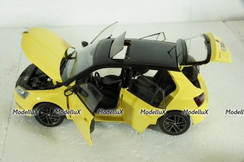 Skoda Fabia III 2015, yellow, 2350Y, Paudi 1:18