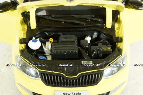 Skoda Fabia III 2015, yellow, 2350Y, Paudi 1:18
