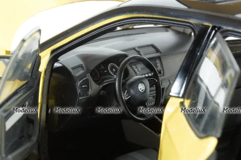 Skoda Fabia III 2015, yellow, 2350Y, Paudi 1:18