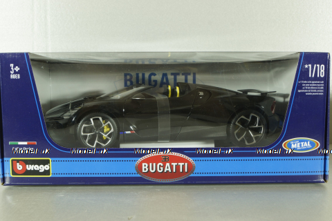 Bugatti W16 Mistral 2023, black,BU11051BK, Burago 1:18