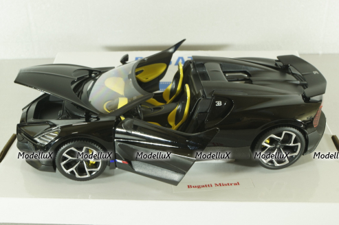 Bugatti W16 Mistral 2023, black,BU11051BK, Burago 1:18   