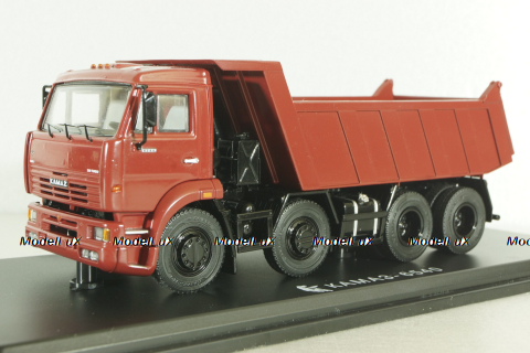 Камаз-6540 8х4 самосвал (ранний), бордовый, SSM1238, SSM 1:43 Уценка!