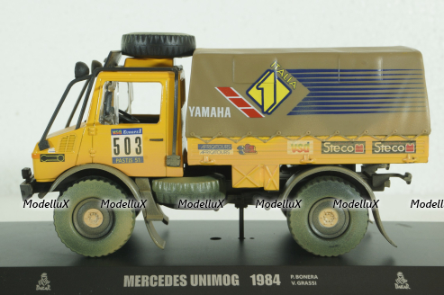 Mercedes Unimog, #503 Rally Paris-Dakar 1984 (P.Bonera - V.Grassi), Norev 1:43