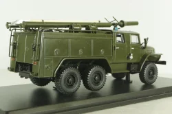 АЦ-40(43202)ПМ-102Б пожарная автоцистерна на шасси Урал-43202, хаки, SSM1233, SSM 1:43