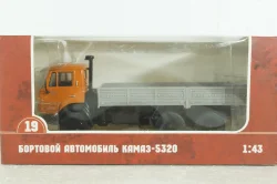  Камаз-5320 бортовой, оранж/сер, TR1019, Наши Грузовики 1:43