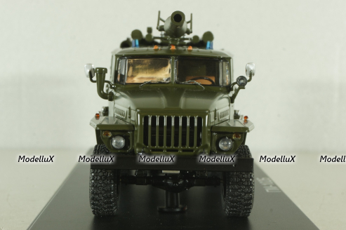 АЦ-40(43202)ПМ-102Б пожарная автоцистерна на шасси Урал-43202, хаки, SSM1233, SSM 1:43