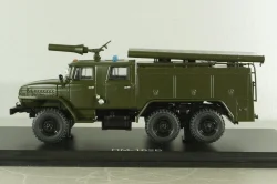 АЦ-40(43202)ПМ-102Б пожарная автоцистерна на шасси Урал-43202, хаки, SSM1233, SSM 1:43