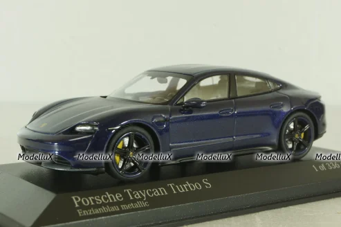 Porsche Taycan Turbo S, 2020, blue, 410068475, Minichamps 1:43 Уценка!