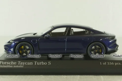 Porsche Taycan Turbo S, 2020, blue, 410068475, Minichamps 1:43 Уценка!