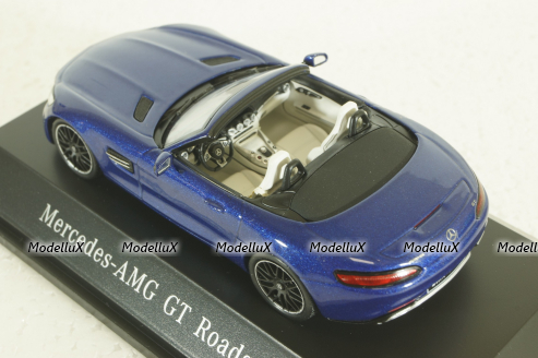 Mercedes AMG GT Roadster (R190) metallic-blue canopy removable, B66960407, Spark 1:43
