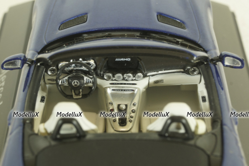 Mercedes AMG GT Roadster (R190) metallic-blue canopy removable, B66960407, Spark 1:43