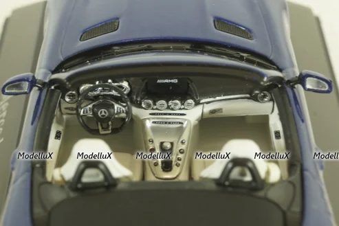 Mercedes AMG GT Roadster (R190) metallic-blue canopy removable, B66960407, Spark 1:43