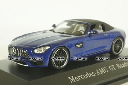 Mercedes AMG GT Roadster (R190) metallic-blue canopy removable, B66960407, Spark 1:43
