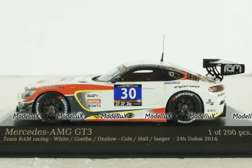 Mercedes AMG GT3 Team RAM 24H DUBAI 2016, 437163030, Minichamps 1:43