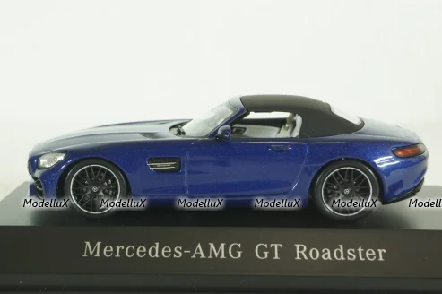 Mercedes AMG GT Roadster (R190) metallic-blue canopy removable, B66960407, Spark 1:43