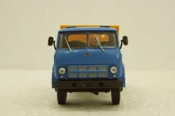 Маз-509Б самосвал, 1970г синий/желтый, Н722, Наш Автопром 1:43