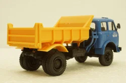 Маз-509Б самосвал, 1970г синий/желтый, Н722, Наш Автопром 1:43