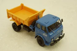 Маз-509Б самосвал, 1970г синий/желтый, Н722, Наш Автопром 1:43