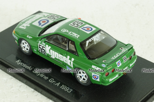 Nissan Skyline (R32) No.55, Gr.A 1993, green, 44158, Ebbro 1:43