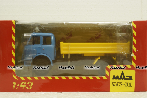 Маз-5111 самосвал синий/желтый, Н978, Наш Автопром 1:43