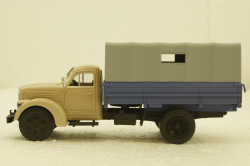 УралЗис-355М, борт с тентом,бежевый/синий, АвтоИстория 1:43