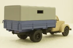 УралЗис-355М, борт с тентом,бежевый/синий, АвтоИстория 1:43