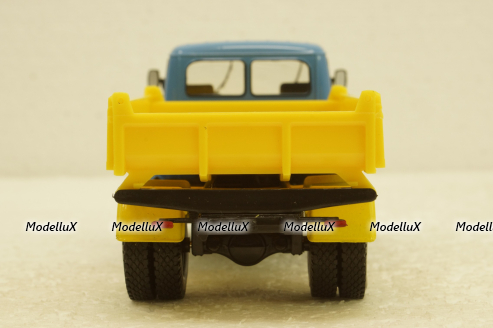 Маз-5111 самосвал синий/желтый, Н978, Наш Автопром 1:43