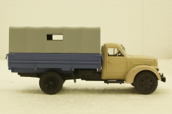 УралЗис-355М, борт с тентом,бежевый/синий, АвтоИстория 1:43