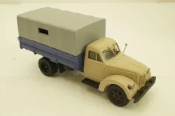 УралЗис-355М, борт с тентом,бежевый/синий, АвтоИстория 1:43