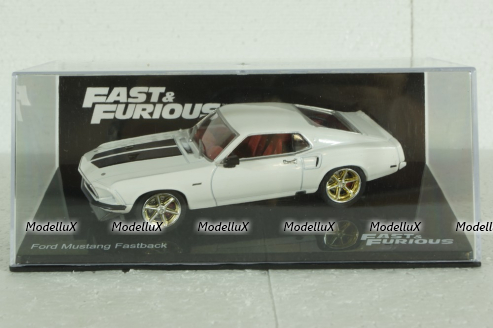 Ford Mustang Fastback (1969) white, Fast&Furious #19, FF019, Altaya 1:43
