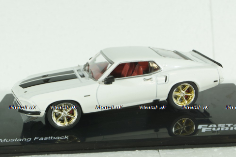 Ford Mustang Fastback (1969) white, Fast&Furious #19, FF019, Altaya 1:43