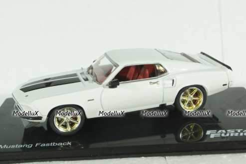 Ford Mustang Fastback (1969) white, Fast&Furious #19, FF019, Altaya 1:43