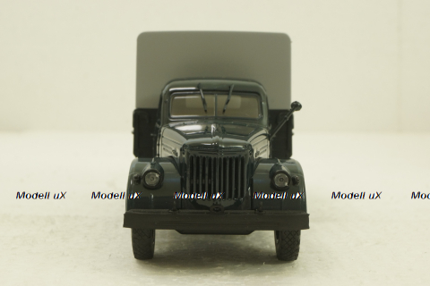УралЗис-355М, борт с тентом, зеленый/серый, АвтоИстория 1:43