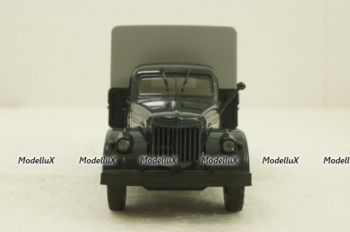 УралЗис-355М, борт с тентом, зеленый/серый, АвтоИстория 1:43