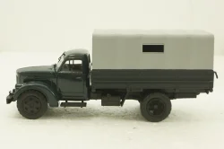 УралЗис-355М, борт с тентом, зеленый/серый, АвтоИстория 1:43