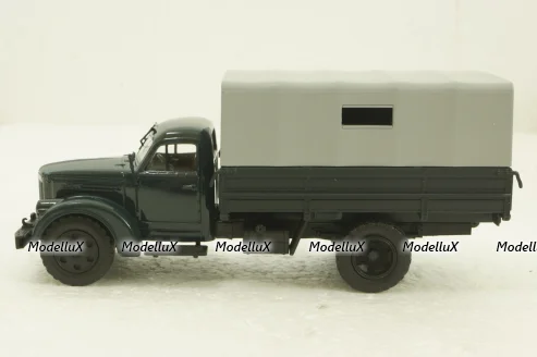 УралЗис-355М, борт с тентом, зеленый/серый, АвтоИстория 1:43