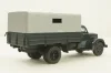 УралЗис-355М, борт с тентом, зеленый/серый, АвтоИстория 1:43