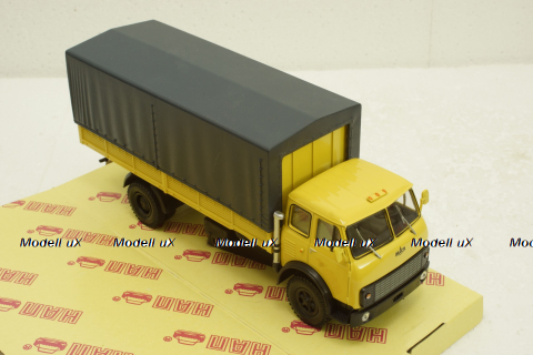 Маз-53352 борт с тентом желтый 1977, Н297, Наш Автопром 1:43