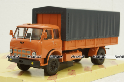 Маз-53352 борт с тентом оражевый 1974, Н296, Наш Автопром 1:43