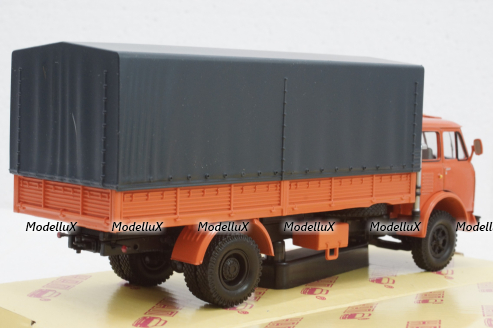 Маз-53352 борт с тентом оражевый 1974, Н296, Наш Автопром 1:43