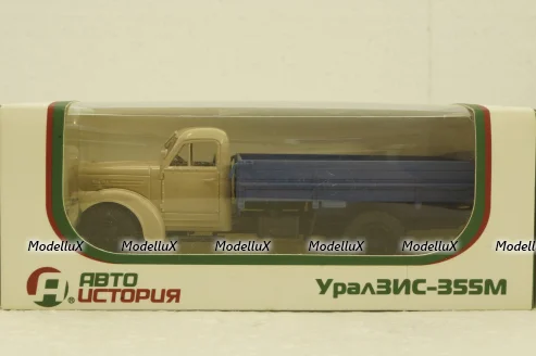 УралЗис-355М, борт, бежевый/синий, АвтоИстория 1:43