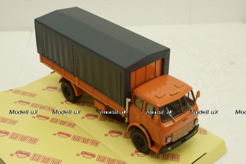 Маз-53352 борт с тентом оражевый 1974, Н296, Наш Автопром 1:43